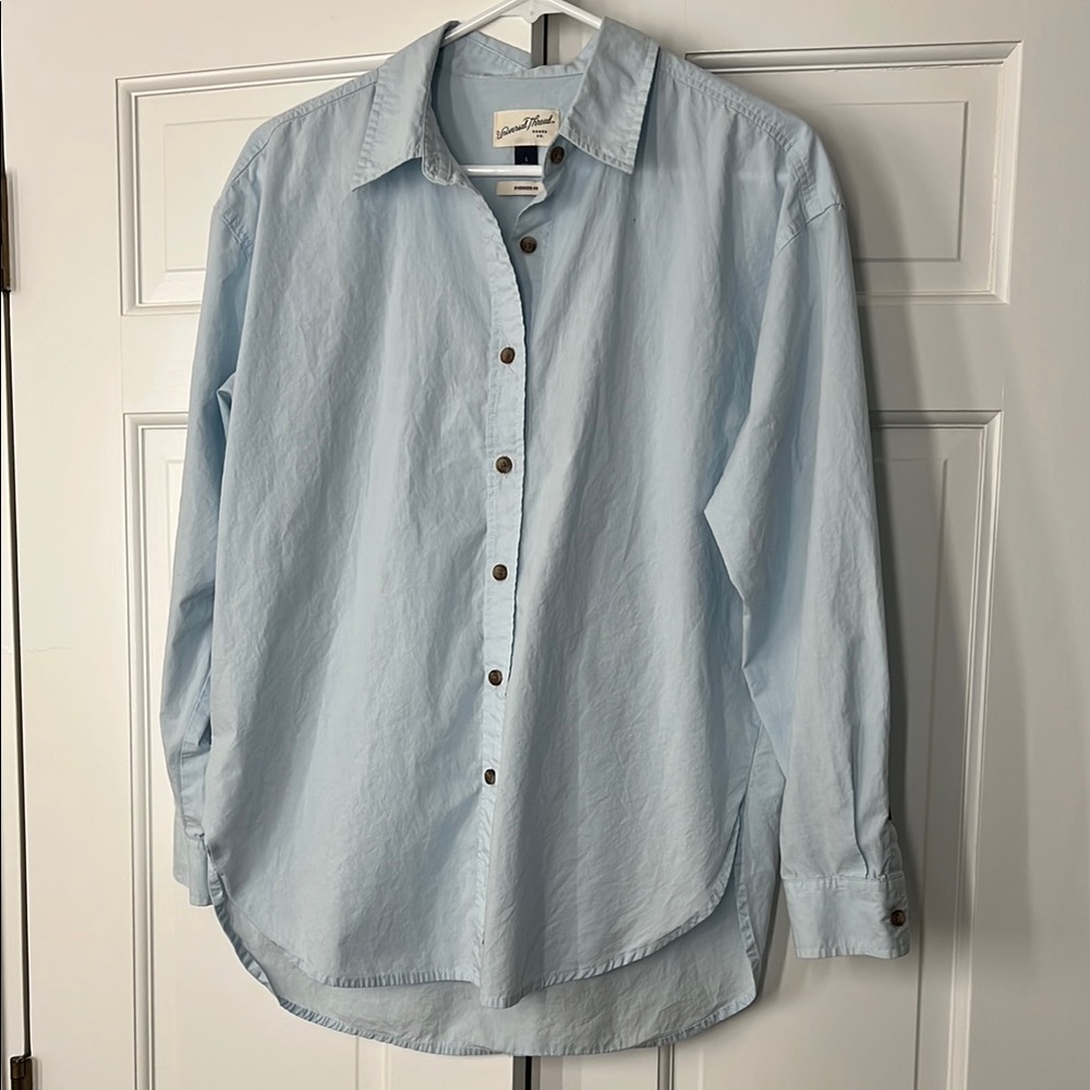 NWOT Universal Thread Light Blue Cotton Shirt Women’s